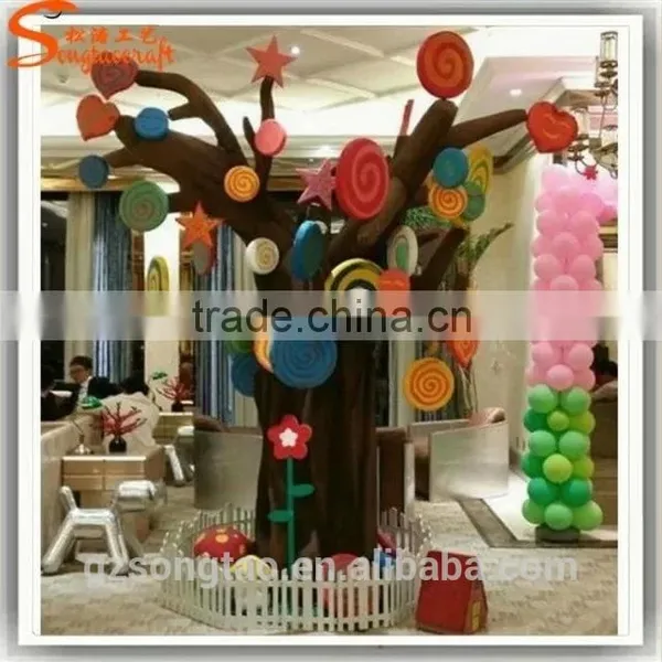 Plastic Artificial Tree Trunk Decorative Tree Stump Fiberglss Tree Without Leaves Manzanita Tree and Plants for Classroom photo-5