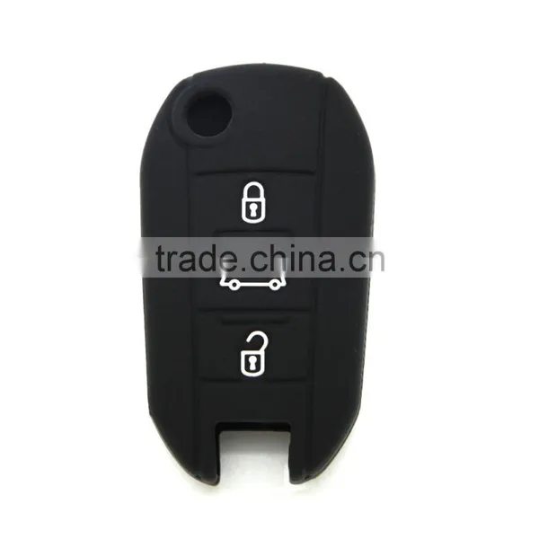Shenzhen Super Quality Manufacturer Silicone Key Covers Remote Car Key Case for Peugeot 3008 photo-5