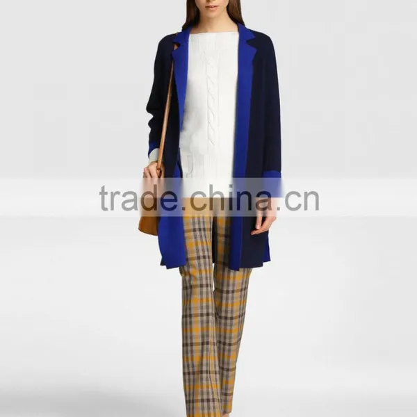Double Women Coat Roberto Verino in Navy Blue Color Coat Model Long Jackt Coat Wgholesale Custom Clothing OEM photo-5