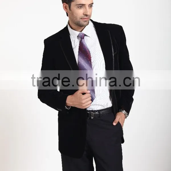 2015 New Fashion Bespoke Black Men' Suits -satin Lapel photo-3