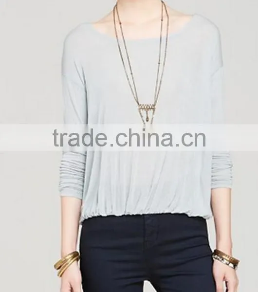 Sexy Women Ladies Crew Neck Backless Casual Long Sleeve Cotton T-Shirt Blouse Tops photo-2