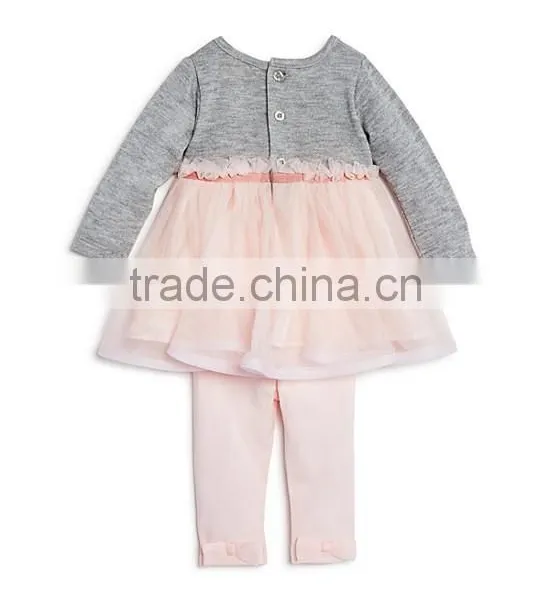 Infant Girls' Tutu Top and Leggings Set Flower Girl Dresses Childern Frocks Designs Kid Dress 2016 HSD5622 photo-2