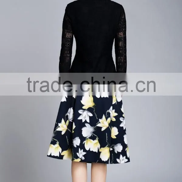 Spring Season Ladies Long Sleeve Elegant Lace Shirt photo-4