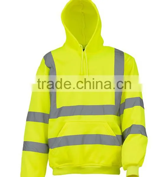 Fleece Inner High Visibility Safety Custom Hoodie photo-3