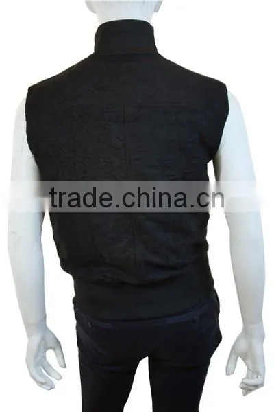 2014-2015 Men Leather Biker Vest Leather Vest Cooling photo-3