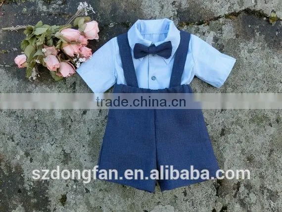 Baby Boy Blothes Wedding Outfit Baptism Suit Suspender Boys Suit photo-2
