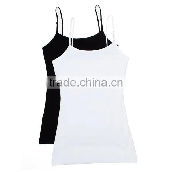 OEM Service Custom Fashion Slim Fit Sexy Women White Tight Gym Plain Tank Top photo-6