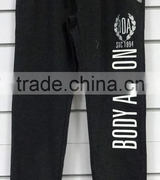 Brushed Fleece Fabric Women Regular Fit Pants With Print Embroidery Logo photo-3