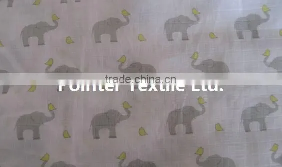 100%cotton Gentle Muslin Gauze 21s/32s/40s Printed/ Grey Muslin Gauze Floral Print photo-2