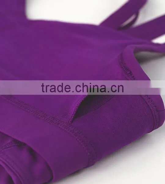 Custom 88% Polyester 12% Spandex Sexy Bra Purple Gym Wear for Women photo-5
