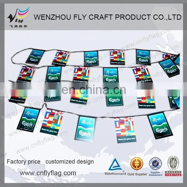 Custom Various Countries Cheap Decorative Polyester String Flag photo-2
