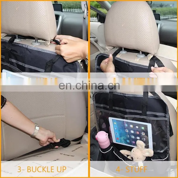 Car Seat Back Organizer With Tablet Holder Touch Screen Backseat Protector Kick Mat for Kids Baby photo-6