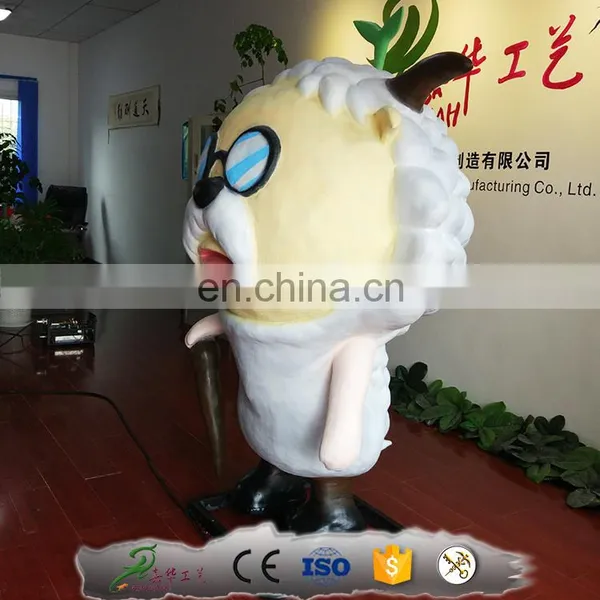 KAWAH High Quality Cute Fiberglass Statue Gentle Goat photo-5