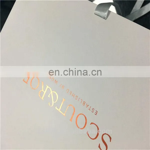 2017 Shiny Ribbon White Rigid Box With Rose Gold Stamping Box for Hot Underwear photo-5
