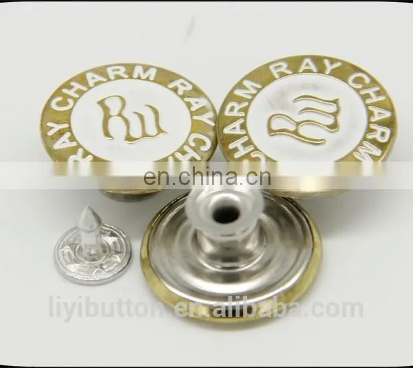 Direct Sale From Factory, Fashionable Bronze With Painting Brass Removable Button for Garment photo-3