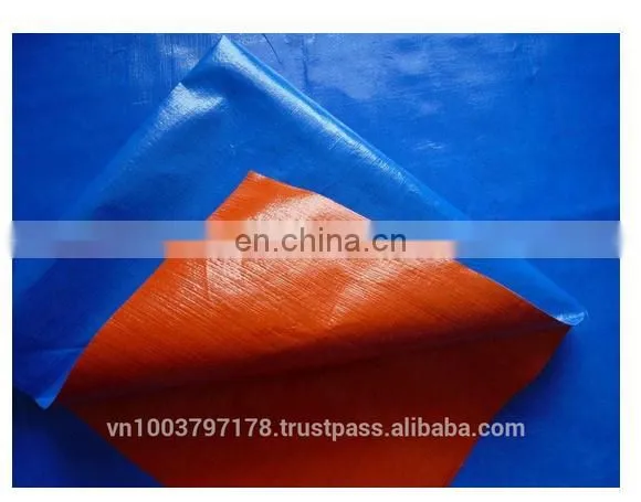 Orange/D.Blue PE Tarpaulin Made in Vietnam, Korean Standard photo-2