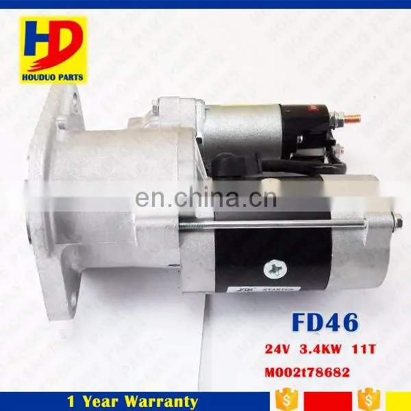 Excavator Standard Size Engine Parts FD46 Engine Starter Motor M002t78682 photo-4