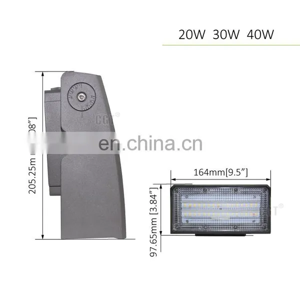 Complete or Semi Cut off Outdoor Wall Led Lighting 20W 35W 60W 80W Led Wall Pack Light photo-4