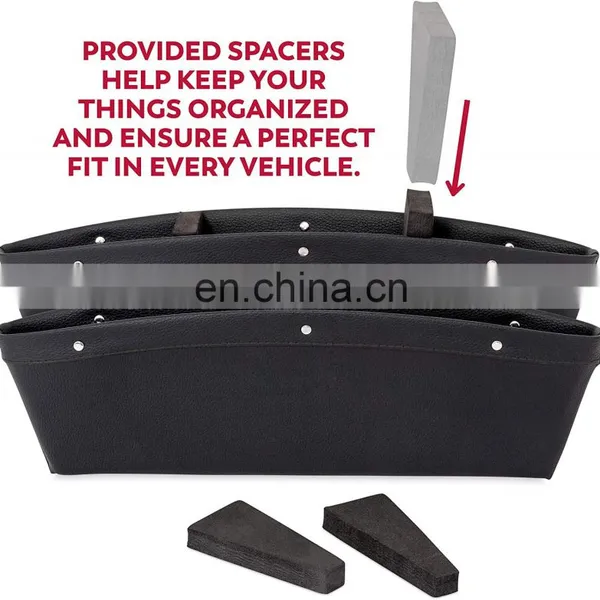 2021 New Universal Car Seat Gap Organizer Seat Crevice Storage Box Holds Phone Money Cards Keys Pockets Storage photo-2