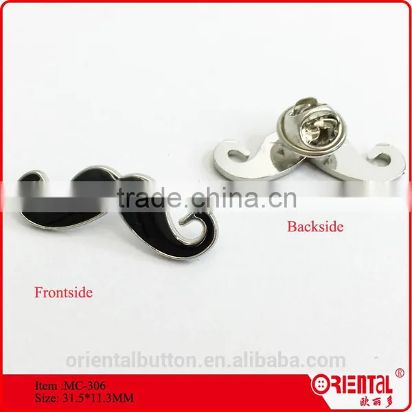 Chaplin Mustache Metal Lapel Pin photo-2