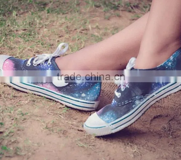 Hand Painted Canvas Shoes Designer Shoe Cartoon Galaxy Shoe photo-2