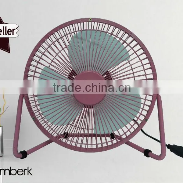 8 Inch Usb Electric Iron Desk Fan With Adapter photo-3