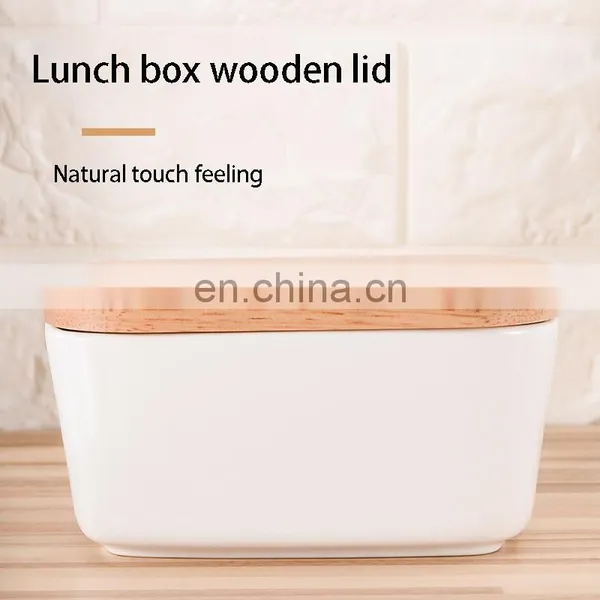 High Quality Japanese Style White Kids Plastic Lunch Box Fresh-keeping Bowl Food Container photo-2