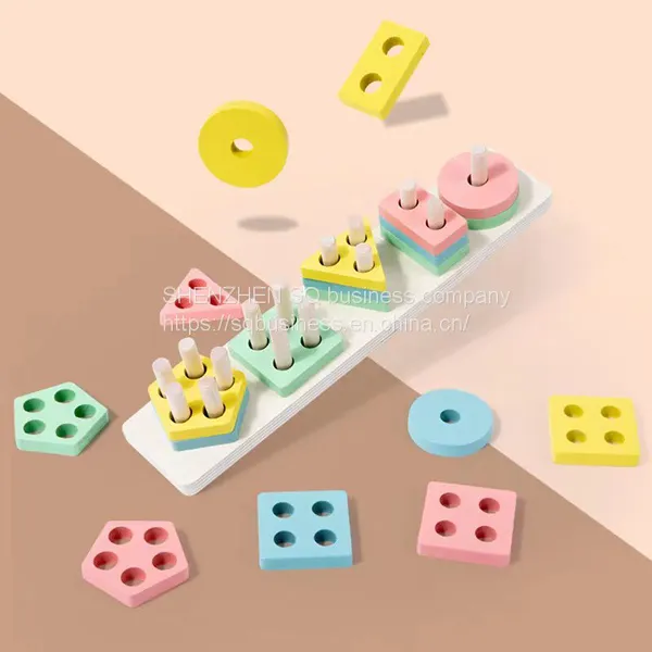 Montessori Toys 18+ Month Old, Wooden Sorting and Stacking Toys for Toddlers Preschool Learning Toy, Gift for 12-18 Month Boy photo-3