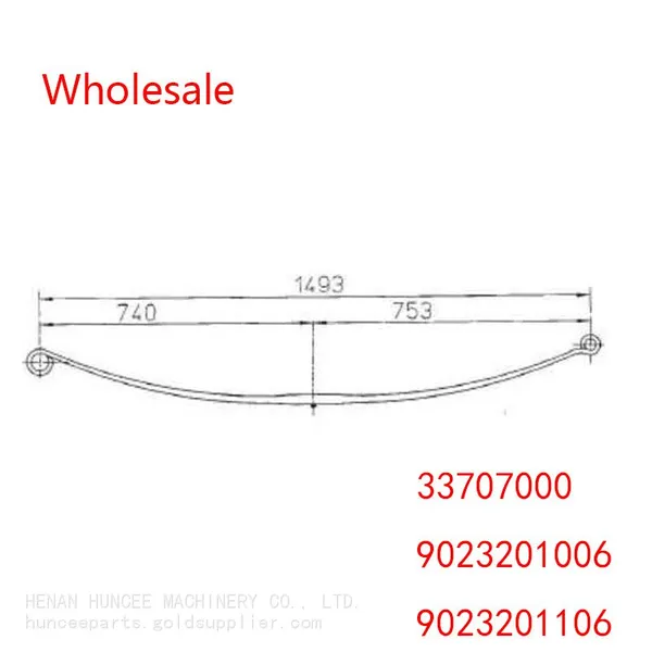 MERCEDES-BENZ Rear Leaf Springs 33707000, 9023201006, 9023201106, 9013201606, F020T704ZA75 Wholesale photo-2