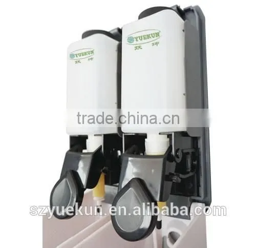 2*350ML Bathroom Double Hand Soap Dispenser/ABS Plastic Durable Manual Liquid Shampoo Shower Dispenser YK1051 photo-4