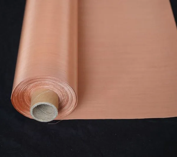 Red Copper Wire Mesh/cloth High Quality Electronic Signal Shielding Copper Wire Filter Mesh Stock Supply photo-2