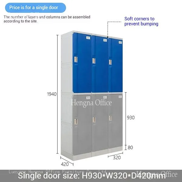 Classic Series Curved Door ABS Lockers: Screwless Design & Nylon Hinge Innovation for Aesthetic & Durable Storage photo-4