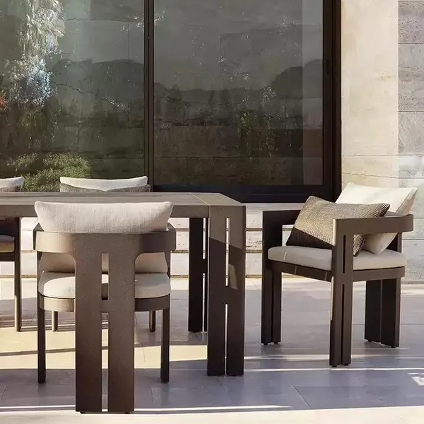 Modern Aluminum Outdoor Furniture Set, Weatherproof 4-Piece Sofa & Chair Set for Patio & Pergola photo-3