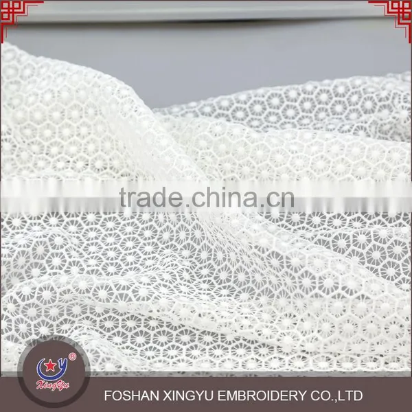 High Quality Wholesale Custom Fashion Pure White Stock Lot Embroidery Fabric for Garment Embroidery Design photo-2