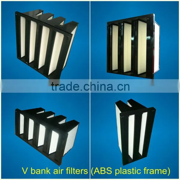 Large Holding Capacity PP Media V Bank Hepa Filters photo-3