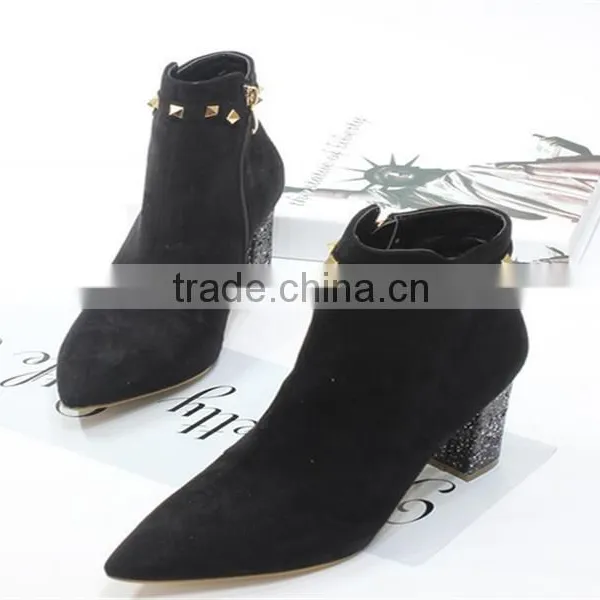 Woman Boots 2016 Heel Boots With Decoration Love Boots photo-2
