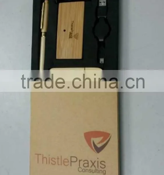 Bamboo Mouse Usb HUB Travel Computer Gift Kit photo-2