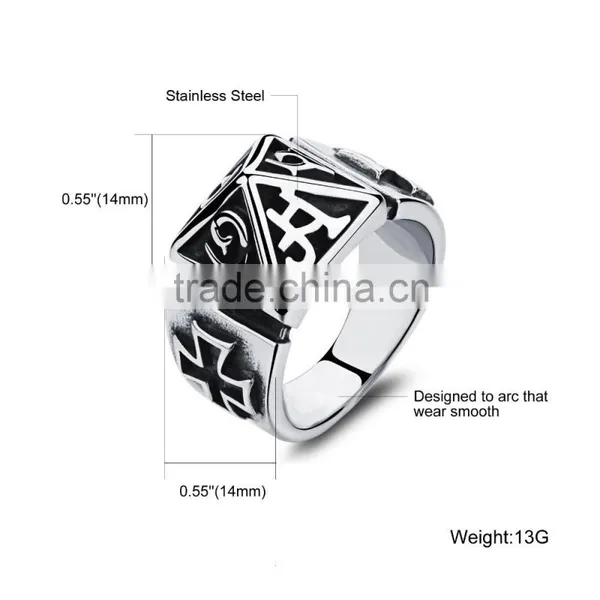 New Products 2016 Unique Design Catholic Religion Stainless Steel Class Ring for Men photo-6