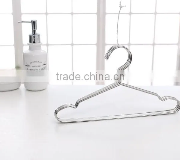 Non Slip Bar Short Metal Stainless Steel Clothes Hanger photo-3