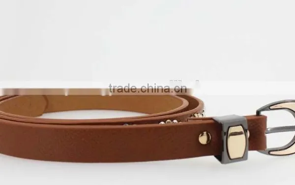 2015 Women's Fashion Beads Belt With Leather Belt With High Quality Leather in YiWu photo-4