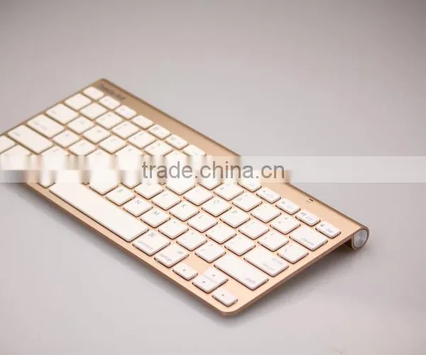 Standard Wireless Bluetooth Cordless Gold and Sliver Color Keyboard and Mouse Combo