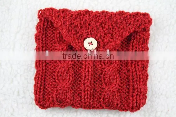 Custom Design Acrylic Material Handmade Knitted Ladies Purse photo-6