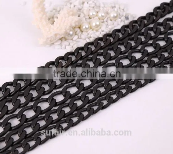 Matte Black High Light Black Aluminum Chain Factory Direct Latest Technology Sell Multi-Surface Grinding Embossed Aluminum Chain
