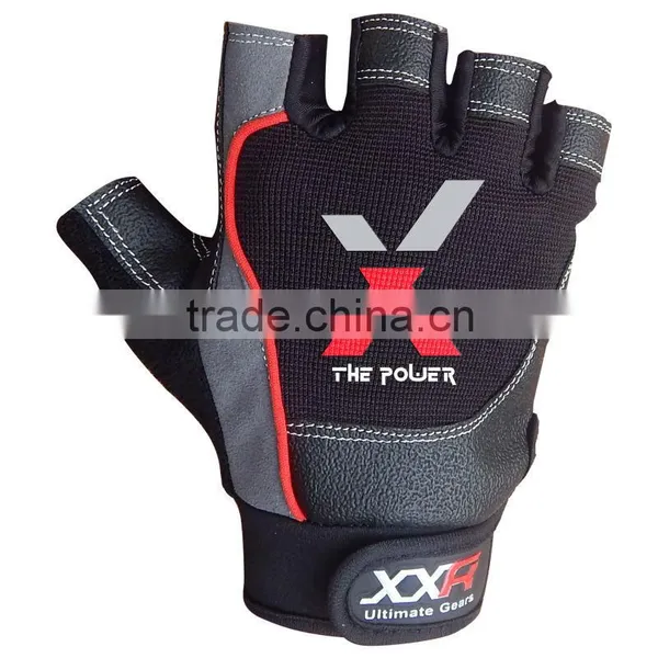 Leather Weight Lifting Tec Gloves Single Super Strap Gloves