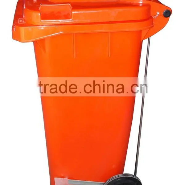 Moblie Bin With Side Pedal,120liter Dustbin With Middle Pedal,plastic Foot Pedal Waste Bin Quality Choice photo-3