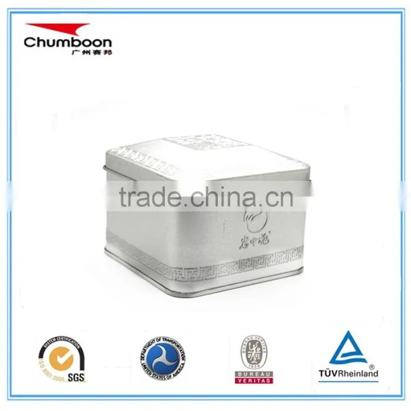 House Shape Square Tea Tin Can / Matt Varnish Gift Tin Box / Factory OEM Metal Box photo-2
