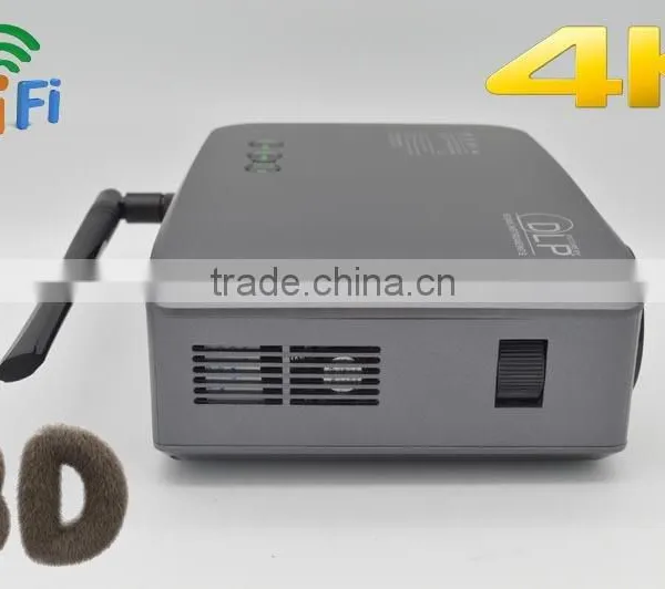 Wifi Pico Projector, 1500 Lumens DLP Home Theater 3D Smart Portable Projector, 1280x800p Smart Beam Projector photo-3