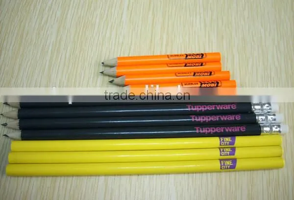 Wood Pencil Wholesale Short Pencils With Eraser for Drawing and Writing