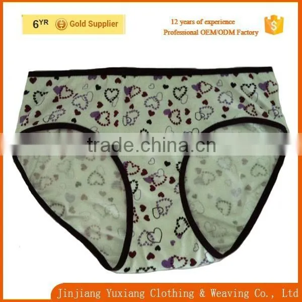 New Design Allover Print Cotton Cheap Girls Briefs Full Briefs Wholesale