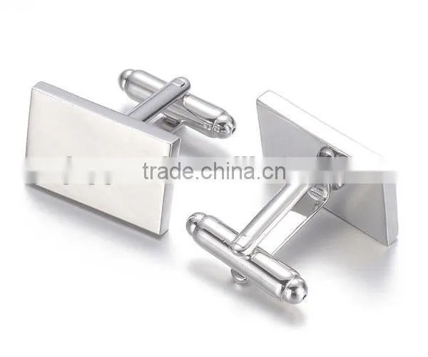 Simple Man Square Silver Cufflinks photo-2
